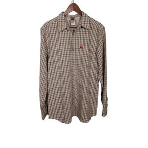 The North Face Plaid Button Up Long Sleeve Outdoor Shirt Men's Large